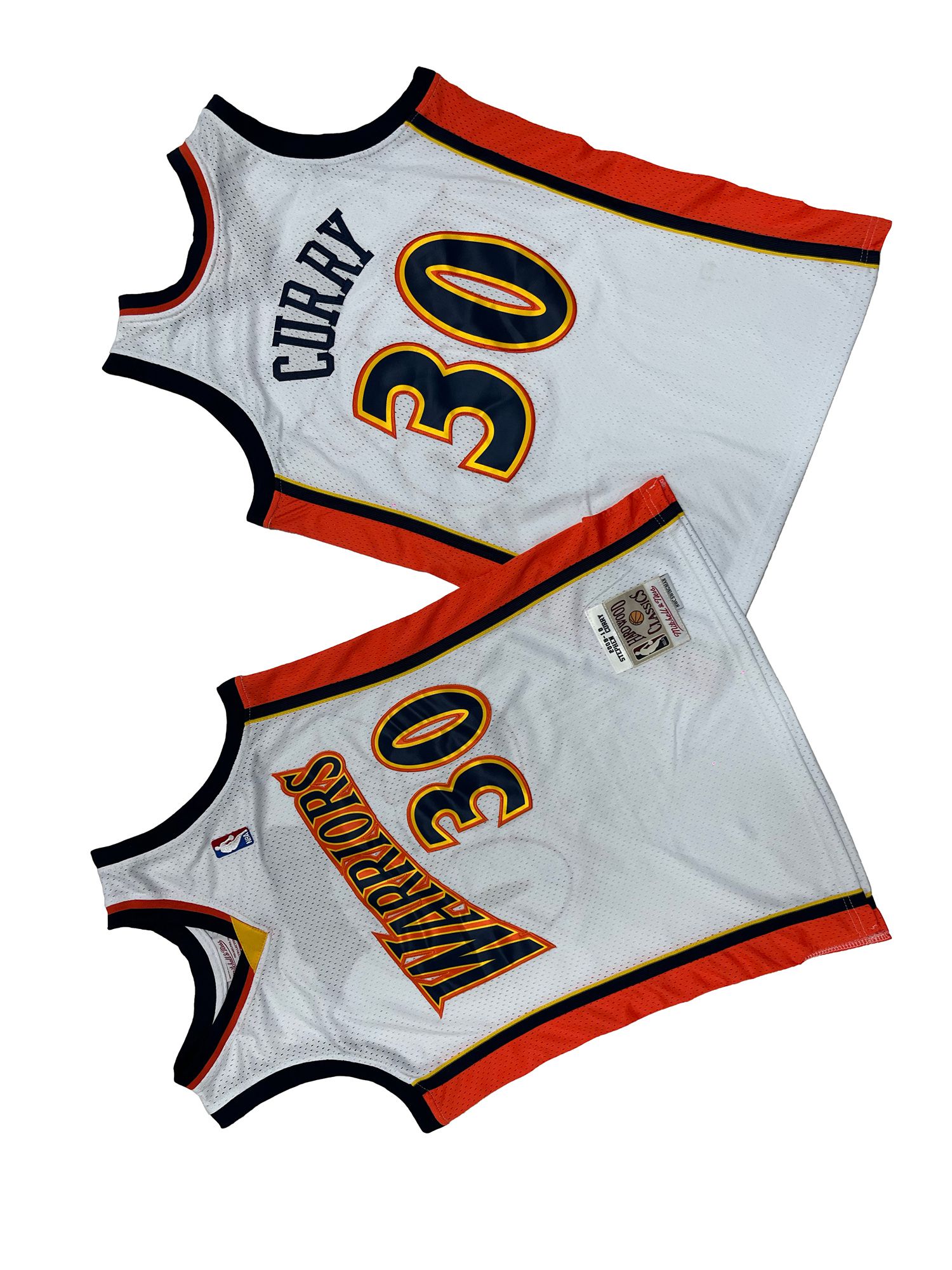 Men Golden State Warriors #30 Curry Whitte Throwback NBA Jersey->denver nuggets->NBA Jersey